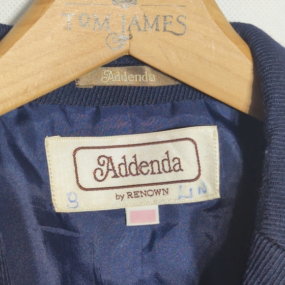 Vintage Addenda By Renown Sz 11 Royal Blue Wool Women's Blazer - Picture 3 of 6